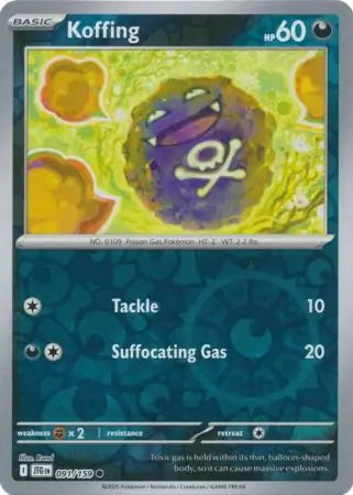 Journey Together Koffing #91/159 reverse holo
